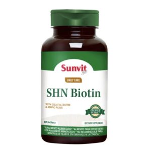 SHN Biotin, Biotina + Colágeno + Aminoácidos, 60 caps, Sunvit
