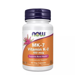 MK-7 Vitamin K-2 100mcg, 60 veg cápsulas, Now Foods