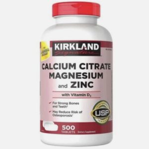 Calcium Citrate, Magnesium and Zinc, Kirkland 500 tabletas